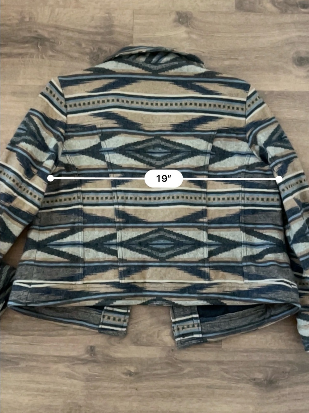 Pendleton Navy, Tan & Cream Aztec-Patterned Blazer - Picture 7 of 8